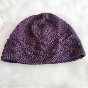 HANDMADE Purple Multi-tone Hand Knit Beanie